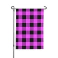 thumbnail image 1 of Easygdp Purple Black Buffalo Plaid Garden Flag Yard Flag Welcome Flag, Double-Sided, Weather Resistant for Outdoor Decor - 12.5"x18", 1 of 9