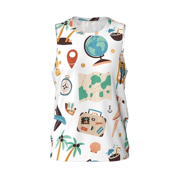 Easygdp Purple Black Buffalo Plaid Men's Mesh Basketball Jersey Quick Drying Sleeveless Shirts Fitted Muscle Tank Tops Sport Round Neck T-Shirt - Small