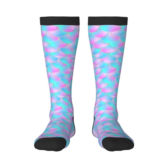 Easygdp Purple Dragon Scales Fashionable Adult Sockings&Sports Sockings&Breathable Sockings, Non-Pilling,Contrasting Color Design