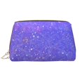 thumbnail image 1 of Easygdp Purple Glitter Leather Makeup Bag Zipper Pouch Travel Cosmetic Organizer for Women and Girls, Make up Bag with Zipper, 1 of 8