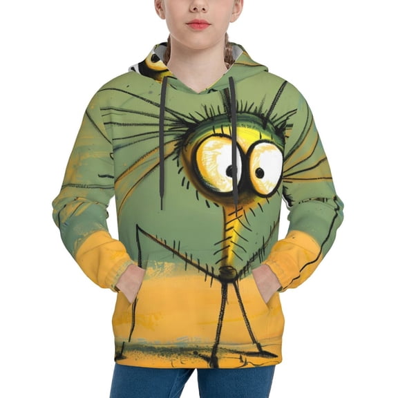 Easygdp Quirky Cartoon 123 Boys Hoodie Kids Sweatshirt Youth Pullover With Hood-Small