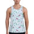 thumbnail image 1 of Easygdp Rabbit And Butterfly Men's Tank Top, Sleeveless Muscle T Shirts, Breathable, Quick-Dry, Loose for Gym, Running, Fitness - Large, 1 of 9