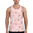 thumbnail image 1 of Easygdp Rabbit And Cherry Men's Tank Top, Sleeveless Muscle T Shirts, Breathable, Quick-Dry, Loose for Gym, Running, Fitness - Medium, 1 of 9