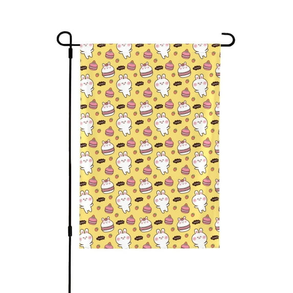 Easygdp Rabbit Hunger Garden Flag Yard Flag Welcome Flag, Double-Sided, Weather Resistant for Outdoor Decor - 28"x40"