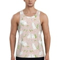 thumbnail image 1 of Easygdp Rabbit Men's Tank Top, Sleeveless Muscle T Shirts, Breathable, Quick-Dry, Loose for Gym, Running, Fitness - 4X-Large, 1 of 9