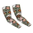 thumbnail image 1 of Easygdp Rabbits on Floral Adult Ice Silk Sunscreen Arm Cover with Thumbhole, Cooling Compression Arm Cover for Running, 1 of 8