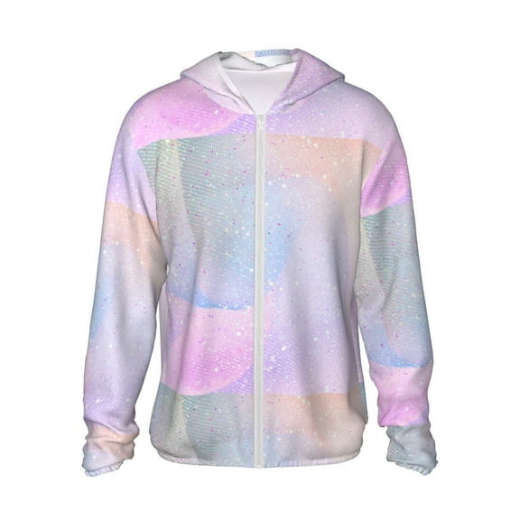 Easygdp Rainbow Lightweight Long Sleeve Sun Shirt Sports long-Sleeved Sun Protective Clothing, Quick Drying Breathable - Small