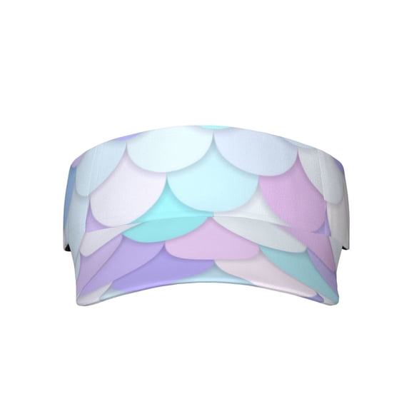 Easygdp Rainbow Scales Stretchy Visor - Unisex Visor Hat for Men and Women, UPF 50 Sun Protection Visor, Ultra-Light