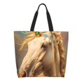 thumbnail image 1 of Easygdp Rainbow White Horse Tote Bags for Women,Women Travel Shoulder Bags Handbags，Big Capacity Shopping Work Bag, 1 of 8