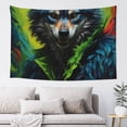 thumbnail image 1 of Easygdp Realistic Style Wolf Warrior Tapestry Wall Hanging, Wall Tapestries for Bedroom Aesthetic Living Room Office Decor 60x40in, 1 of 8