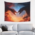 thumbnail image 1 of Easygdp Red And Blue Fire Cloud Dragon Tapestrys Boutique Decor Wall Hanging for Living Room Bedroom Office Decor 29x37in, 1 of 8