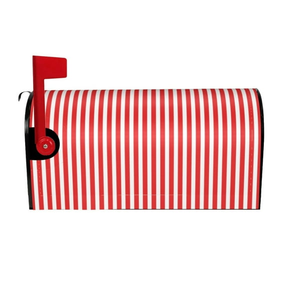 Easygdp Red And White Stripes Mailbox Covers Garden Outdoor Yard Outside Farmhouse Home Decor 21x18 in& 25.5x21 in-25.5x21 in