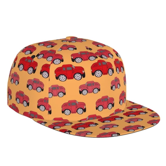 Easygdp Red Cars Baseball Cap with Adjustable Flat Suitable for Head Circumference 22.4-23.6 in