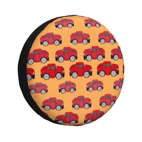 Easygdp Red Cars Wheel Sun Guard, Spare Tire Cover,Universal Trailer Suv Truck Camper Travel,Easy To Install And Remove -16 Inch