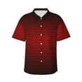 thumbnail image 1 of Easygdp Red Geometric Men's Hawaiian Shirts Print Lapel Short Sleeve for Beach, vacation, party, casual occasions - Medium, 1 of 9