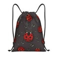 thumbnail image 1 of Easygdp Red Ladybugs Drawstring Backpack, Beach Sackpack, Travel Sackpack Lightweight for Sports, Gym, Travel, Swimming - Small, 1 of 9