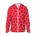thumbnail image 1 of Easygdp Red Love Heart Lightweight Long Sleeve Sun Shirt Sports long-Sleeved Sun Protective Clothing, Quick Drying Breathable - Large, 1 of 9