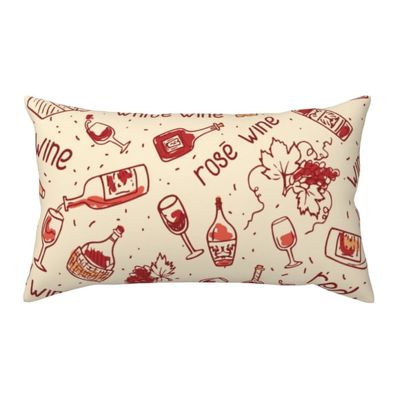 Easygdp Red Wine Envelope Closure Pillowcase - 20x36in, Queen Pillowcase, Breathable, Stain-Resistant, Wrinkle-Free