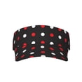 thumbnail image 1 of Easygdp Red and white polka dots Stretchy Visor - Unisex Visor Hat for Men and Women, UPF 50 Sun Protection Visor, Ultra-Light, 1 of 8