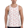 thumbnail image 1 of Easygdp Red coral and scallop seashell Men's Tank Top, Sleeveless Muscle T Shirts, Breathable, Quick-Dry, Loose for Gym, Running, Fitness - X-Large, 1 of 9