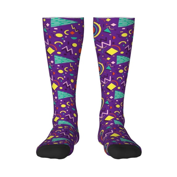 Easygdp Retro 80s Style Fashionable Adult Sockings&Sports Sockings&Breathable Sockings, Non-Pilling,Contrasting Color Design