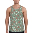 thumbnail image 1 of Easygdp Retro Hippie Groovy Mushroom Men's Tank Top, Sleeveless Muscle T Shirts, Breathable, Quick-Dry, Loose for Gym, Running, Fitness - 4X-Large, 1 of 9