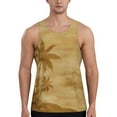 thumbnail image 1 of Easygdp Retro Palm Tree Men's Tank Top, Sleeveless Muscle T Shirts, Breathable, Quick-Dry, Loose for Gym, Running, Fitness - Medium, 1 of 9