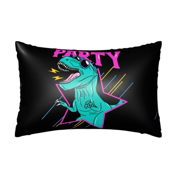 Easygdp Rex Dinosaur With Sunglasses Pillowcase 20×30 inches, Throw Pillowcase with Invisible Zipper for Bedroom, Sofa, Office