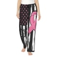 thumbnail image 1 of Easygdp Ribbon Breast Cancer Awareness Women's Drawstring Pajama Pants | Lounge Joggers Sweatpants | Comfy Sleepwear | Yoga Pants-Small, 1 of 6