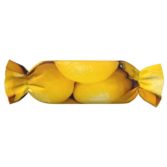 Easygdp Ripe Yellow Lemon Candy Pillow Cylindrical Pillows Sofa Pillow Neck Hand Support Pillows Lumbar Pillows Including Insert