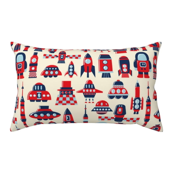 Easygdp Rocket Pattern Envelope Closure Pillowcase - 20x36in, Queen Pillowcase, Breathable, Stain-Resistant, Wrinkle-Free