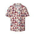 thumbnail image 1 of Easygdp Rocket Pattern Men's Casual Short-sleeved Shirt with Pocket and Button Suitable for Beach Vacation Leisure - Medium, 1 of 7