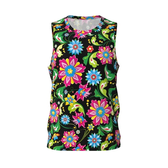 Easygdp Roosters and Chickens Men's Mesh Basketball Jersey Quick Drying Sleeveless Shirts Fitted Muscle Tank Tops Sport Round Neck T-Shirt - 3X-Large