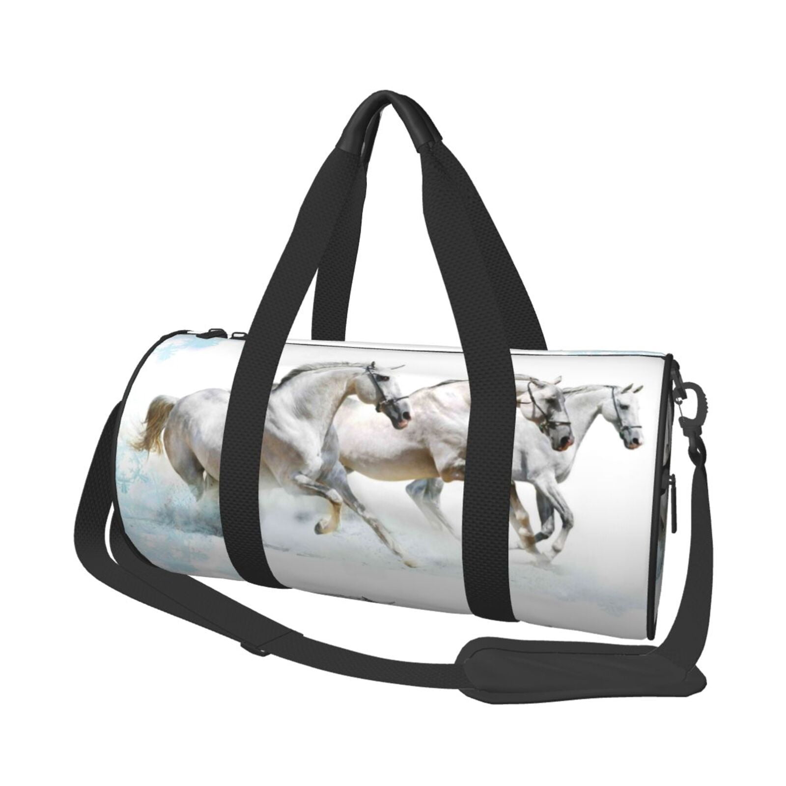 FORMRS Horse Print Sports Duffle Bag - 17.6x9x9 Inch Gym Travel Bag With Shoulder Strap For Men & Women - View #3