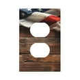 thumbnail image 1 of Easygdp Rustic American Flag Wood Decorator Light Switch or Receptacle Outlet Wall Plate Decorator Wall Plate Child Safe Outlet Cover-Style S, 1 of 6