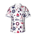 thumbnail image 1 of Easygdp Sailing Marine Travel Men'S Summer Casual Short Sleeve,Short Sleeve Button-Down Shirt, Lapel Loose Breathable Hawaiian Short Sleeve - 3x-Large, 1 of 9