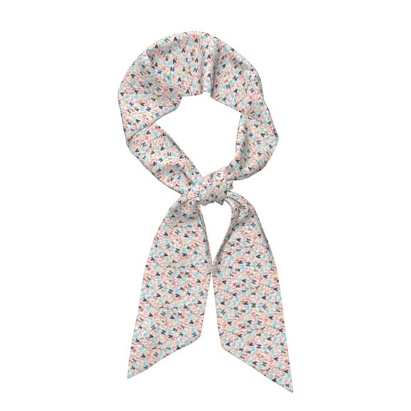 Easygdp Scandinavian Alphabet1 Neck Scarf Printed Scarves Head for Women'S Fashion Satin Scarfs For Bag Hair for Dating, Travel