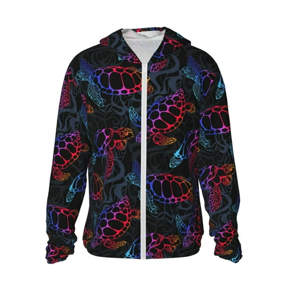 Easygdp Sea Turtle Lightweight Long Sleeve Sun Shirt Sports long-Sleeved Sun Protective Clothing, Quick Drying Breathable - XX-Large