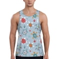 thumbnail image 1 of Easygdp Sea Turtle Men's Tank Top, Sleeveless Muscle T Shirts, Breathable, Quick-Dry, Loose for Gym, Running, Fitness - X-Large, 1 of 9