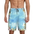 thumbnail image 1 of Easygdp Sea and Fish Men's Short Pajama Pants, Sleep Shorts, Household Pants, Casual Pants with Pockets - Medium, 1 of 9