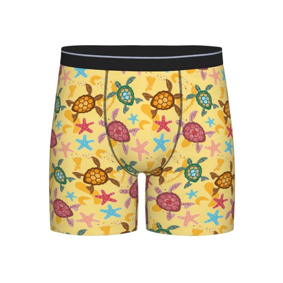 Easygdp Sea and Sand Men's Boxer Briefs Men’s Underwear Boxer Briefs for Men