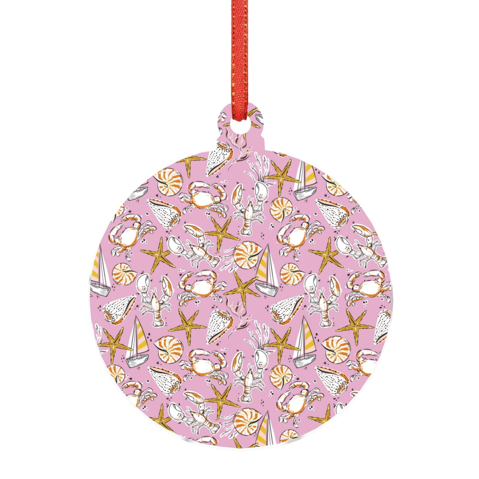 Easygdp Seafood Christmas Ornament Acrylic Christmas Tree Pendant ...
