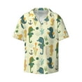 thumbnail image 1 of Easygdp Seahorse Men's Casual Short-sleeved Shirt with Pocket and Button Suitable for Beach Vacation Leisure - 4X-Large, 1 of 7