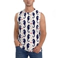 thumbnail image 1 of Easygdp Seahorses and Hearts Men's Breathable Tank Tops Sleeveless Sporty T Shirts for Basketball, Mountaineering, Bodybuilding -X-Large, 1 of 8