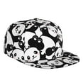 thumbnail image 1 of Easygdp Seamless Pattern Cute Panda Baseball Cap with Adjustable Flat Suitable for Head Circumference 22.4-23.6 in, 1 of 9