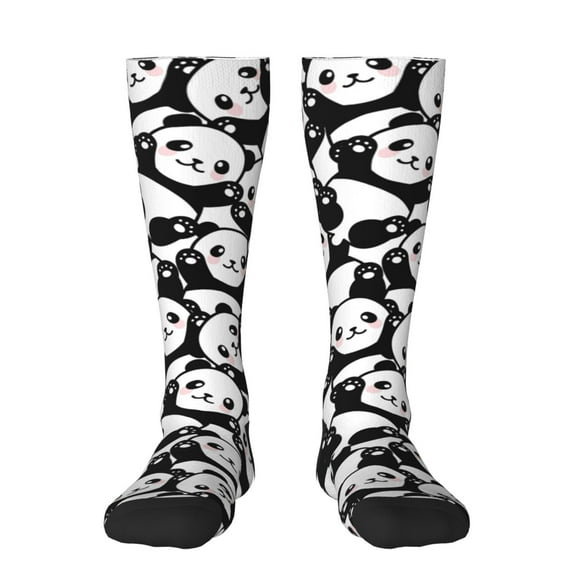 Easygdp Seamless Pattern Cute Panda Fashionable Adult Sockings&Sports Sockings&Breathable Sockings, Non-Pilling,Contrasting Color Design