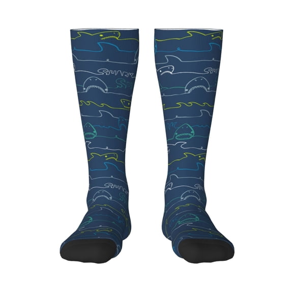 Easygdp Shark Fashionable Adult Sockings&Sports Sockings&Breathable Sockings, Non-Pilling,Contrasting Color Design
