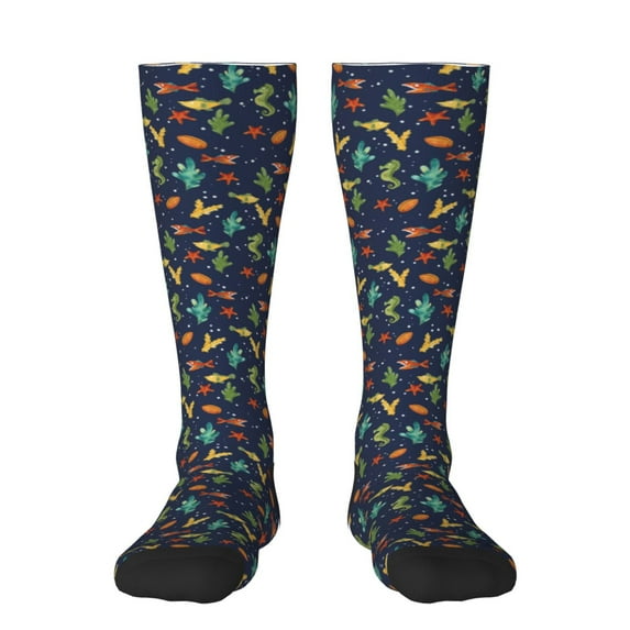 Easygdp Shells And Seaweed Fashionable Adult Sockings&Sports Sockings&Breathable Sockings, Non-Pilling,Contrasting Color Design