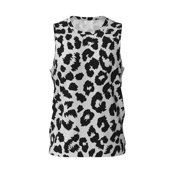 Easygdp Similar To Leopard Print Men's Mesh Basketball Jersey Quick Drying Sleeveless Shirts Fitted Muscle Tank Tops Sport Round Neck T-Shirt - 3X-Large