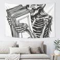 thumbnail image 1 of Easygdp Skeleton Book Lover Tapestry Wall Hanging, Wall Tapestries for Bedroom Aesthetic Living Room Office Decor 60x40in, 1 of 8